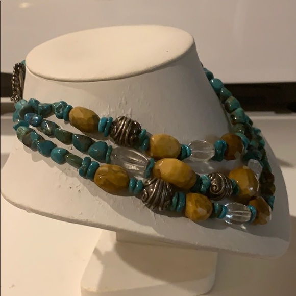 MMA SILVER Turquoise and natural stones Ne… - Picture 3 of 5